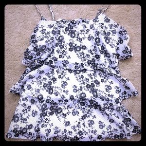 Black and White Tiered Tank